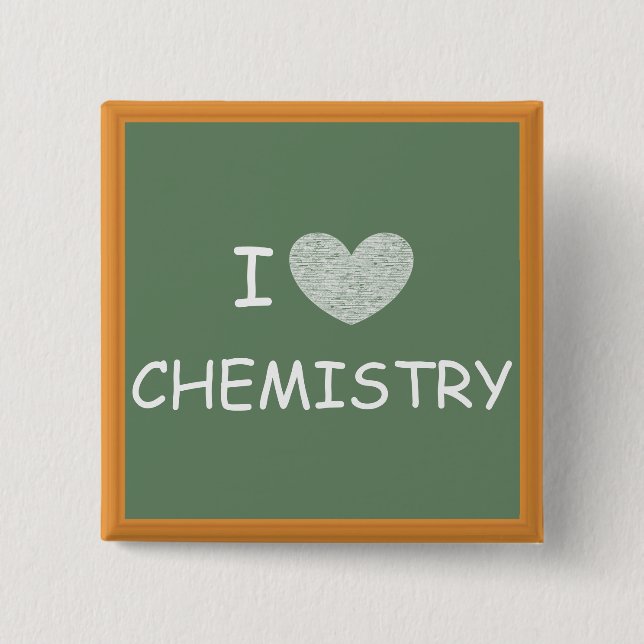 Badge Carré 5 Cm J'aime la chimie (Devant)