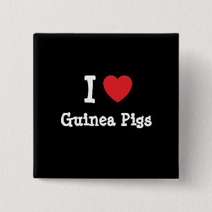 Badge Carré 5 Cm J'aime le coeur des Guinéens Personnalisé
