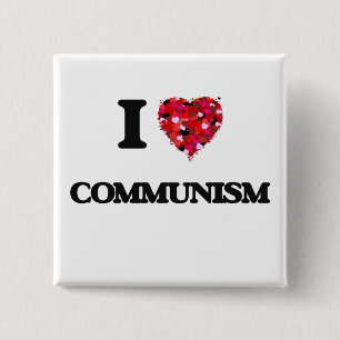 Badge Carré 5 Cm J'aime le communisme