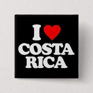 BADGE CARRÉ 5 CM J'AIME LE COSTA RICA