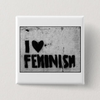 Badge Carré 5 Cm J'aime le féminisme