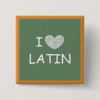 Badge Carré 5 Cm J'aime le latin