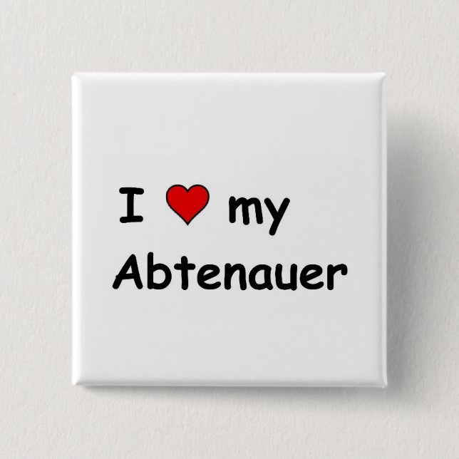 Badge Carré 5 Cm J'Aime Mon Abtenauer (Devant)