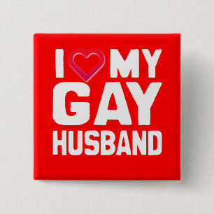 BADGE CARRÉ 5 CM J'AIME MON MARI GAI - BLANC - .PNG