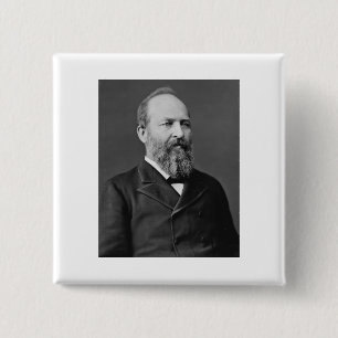 Badge Carré 5 Cm James Garfield 20e président