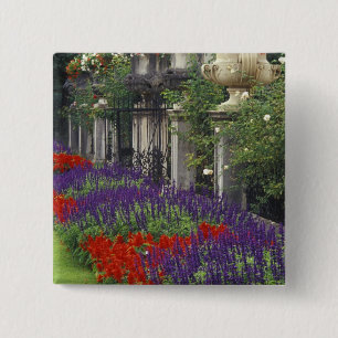 Badge Carré 5 Cm Jardin du palais Mirabell, Salzbourg, Autriche