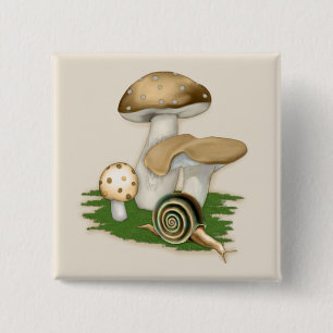 Badge Carré 5 Cm Jardin secret