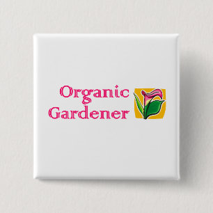 Badge Carré 5 Cm Jardinier bio - Calla Lilies