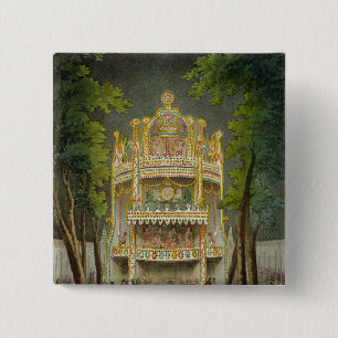 Badge Carré 5 Cm Jardins de Vauxhall, 1808