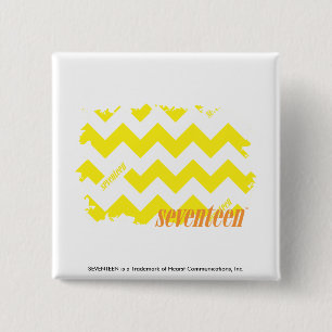 Badge Carré 5 Cm Jaune 2 de zigzag