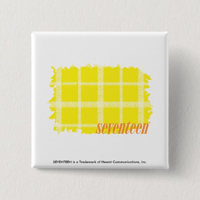 Badge Carré 5 Cm Jaune 3 de plaid (Devant)