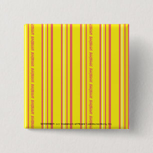 Badge Carré 5 Cm Jaune mince de rayures