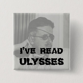 Badge Carré 5 Cm "Je bouton ai lu Ulysse"