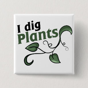 Badge Carré 5 Cm Je creuse des plantes