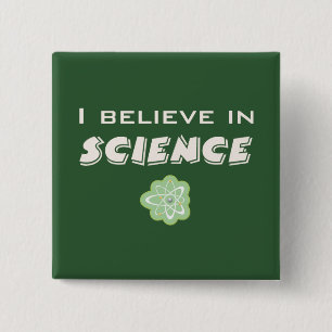 Badge Carré 5 Cm Je Crois À La Science
