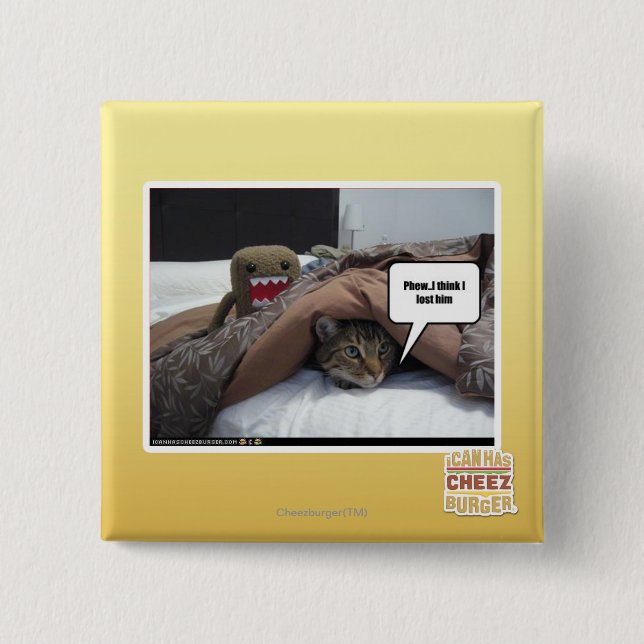 Badge Carré 5 Cm Je crois que je l'ai perdu (Devant)