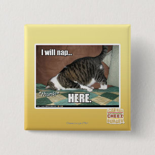 Badge Carré 5 Cm Je ferai une sieste ici