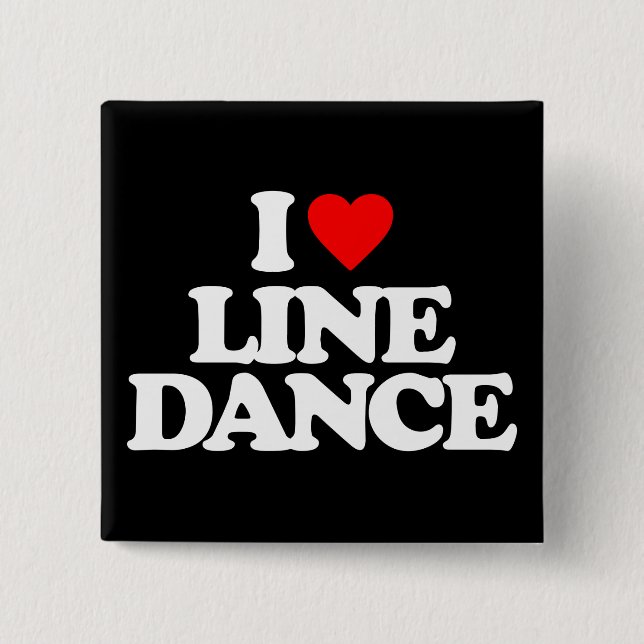 BADGE CARRÉ 5 CM JE LIGNE DANSE D'AMOUR (Devant)
