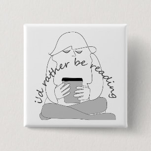 Badge Carré 5 Cm je lirais plutôt