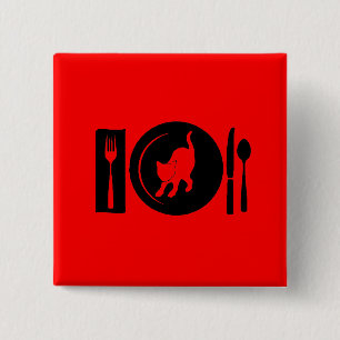 Badge Carré 5 Cm Je mange…