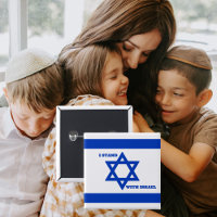 Je me tiens avec Israël Drapeau étoile de David