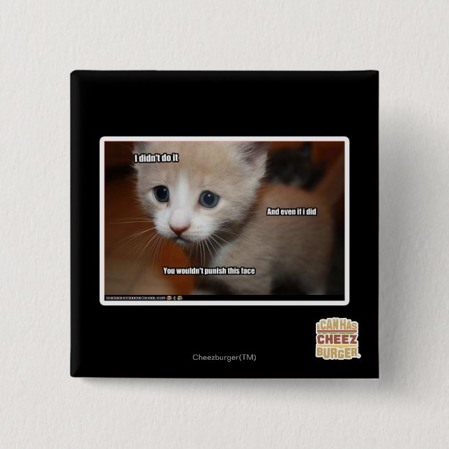 Badge Carré 5 Cm Je ne l'ai pas fait (Devant)