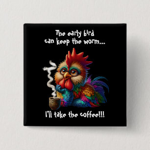 Badge Carré 5 Cm Je prendrai le café