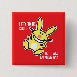 Badge Carré 5 Cm Je prends après mon papa