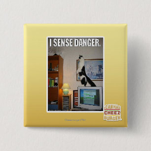 Badge Carré 5 Cm Je sens le danger