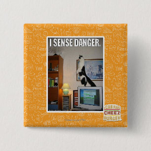 Badge Carré 5 Cm Je sens le danger