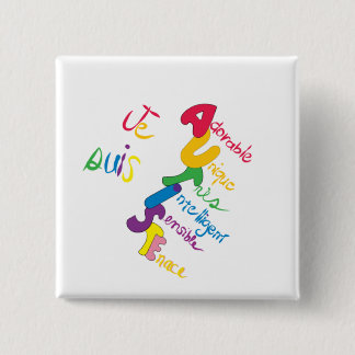 Badge Carré 5 Cm Je Suis Autiste