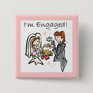 Badge Carré 5 Cm Je suis engagé