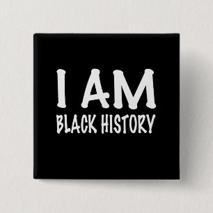 Badge Carré 5 Cm Je suis Noir