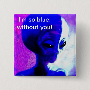 Badge Carré 5 Cm Je suis si bleu sans vous