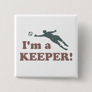Badge Carré 5 Cm Je suis un gardien de but du football de gardien