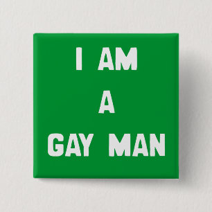 BADGE CARRÉ 5 CM JE SUIS UN HOMME GAY