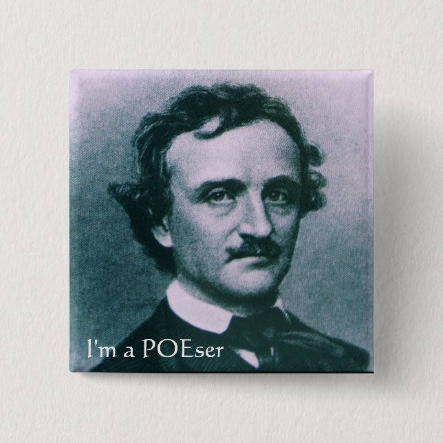 Badge Carré 5 Cm Je suis un POEser (Devant)