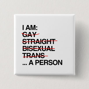 BADGE CARRÉ 5 CM JE SUIS UNE PERSONNE