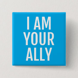 Badge Carré 5 Cm Je suis votre allié