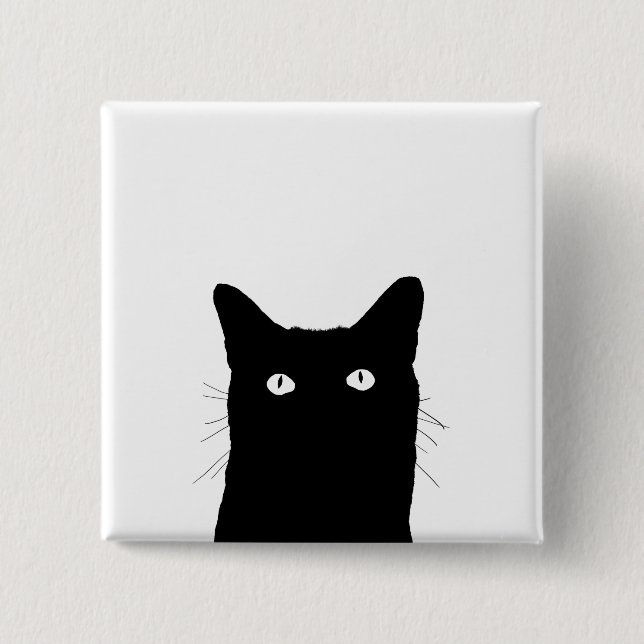 Badge Carré 5 Cm Je vois Cat Click (Cat Click) pour sélectionner vo (Devant)