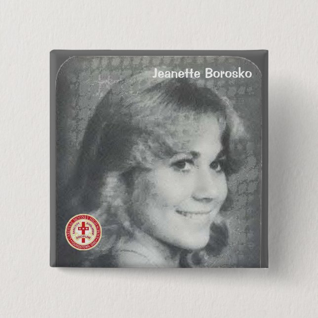 Badge Carré 5 Cm Jeanette Borosko (Devant)