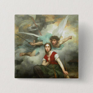Badge Carré 5 Cm Jeanne d'Arc