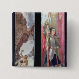 Badge Carré 5 Cm Jeanne d'Arc, 1890s