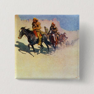 Badge Carré 5 Cm Jedediah Smith faisant sa manière à travers le