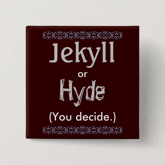 Badge Carré 5 Cm Jekyll/Hyde (Devant)