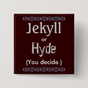 Badge Carré 5 Cm Jekyll/Hyde