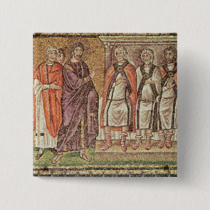 Badge Carré 5 Cm Jésus avant Caiphus