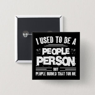 Badge Carré 5 Cm J'Étais Une Personne Populaire Socialement Awkward