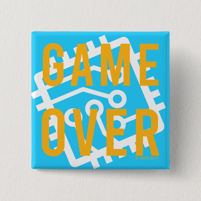 Badge Carré 5 Cm Jeu sur circuit numérique (Devant)