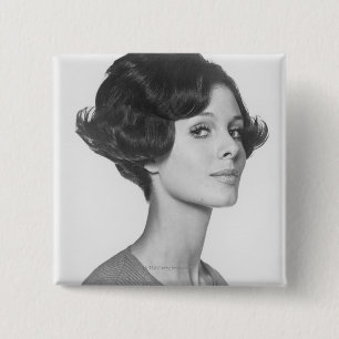 Badge Carré 5 Cm Jeune femme